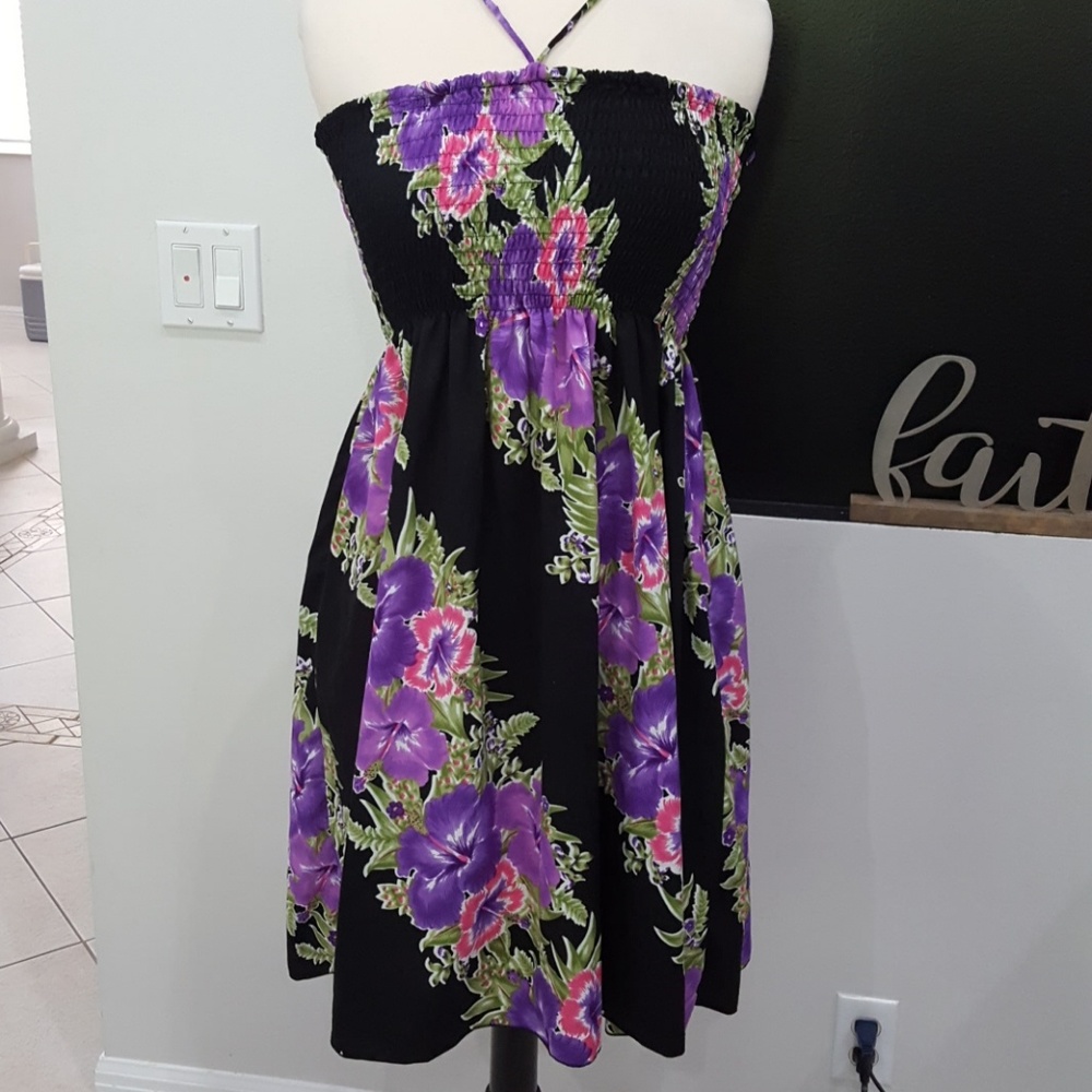 Tropical swimsuit dress coverup
